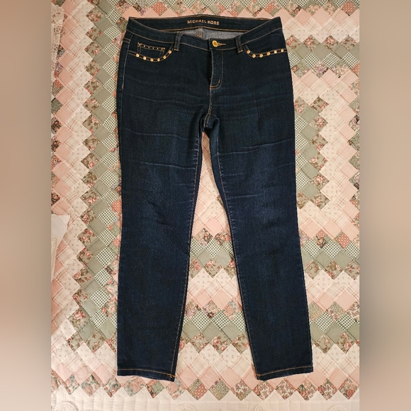 Michael Kors Denim - Michael Kors-  Straight Leg w/ Gold Accents- Size 6 P